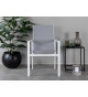 Chaises de jardin design grise et aluminium blanc