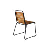 Chaises de jardin en bois massif et métal noir