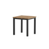 Table d'appoint carrée et teck et aluminium
