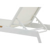2 Chaises longues en aluminium et tissu blanc