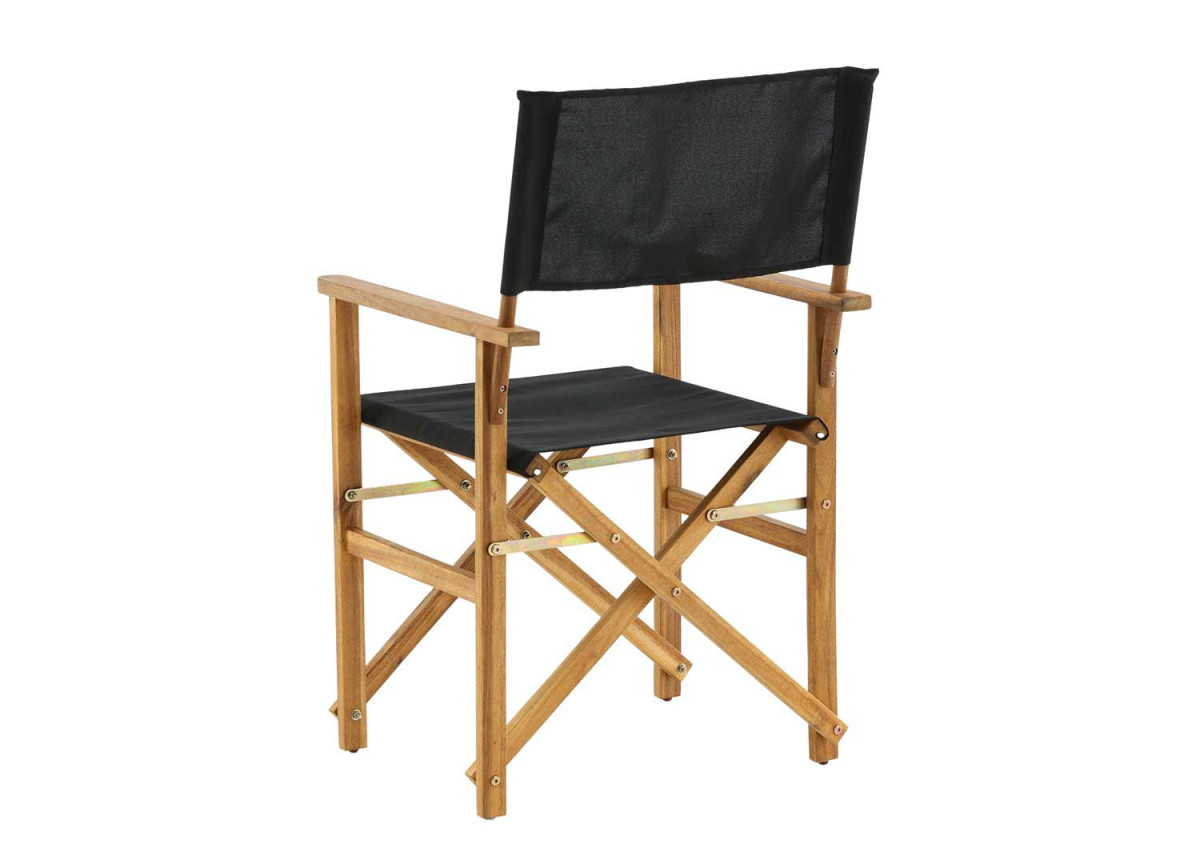Chaises pliantes pour jardin en bois et tissu