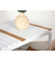 Table de jardin en aluminium blanc et bois de teck 150 cm