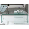 Set de 2 tables basses en verre transparent