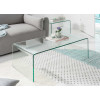 Set de 2 tables basses en verre transparent