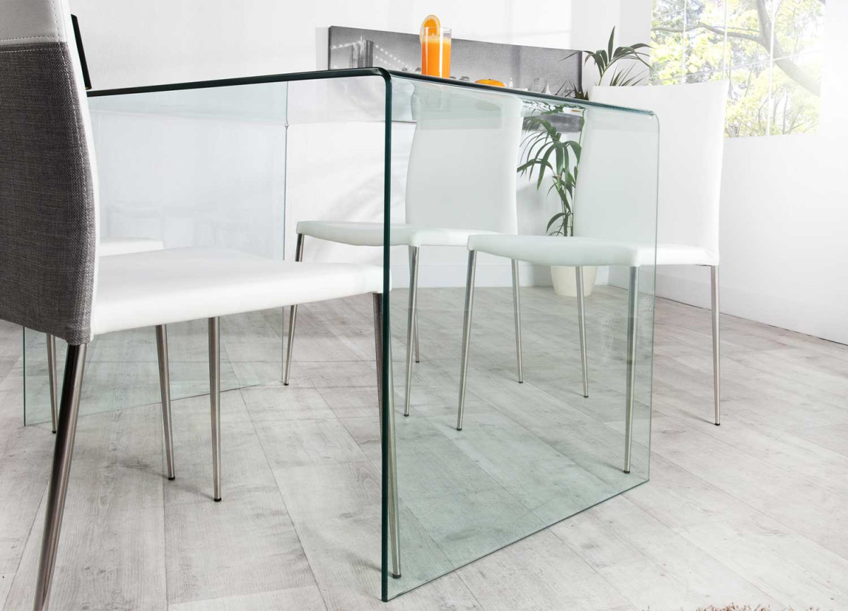 Bureau en verre trempé 120 cm