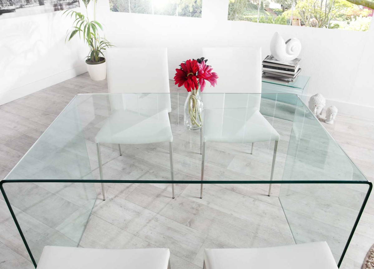 Bureau en verre trempé 120 cm