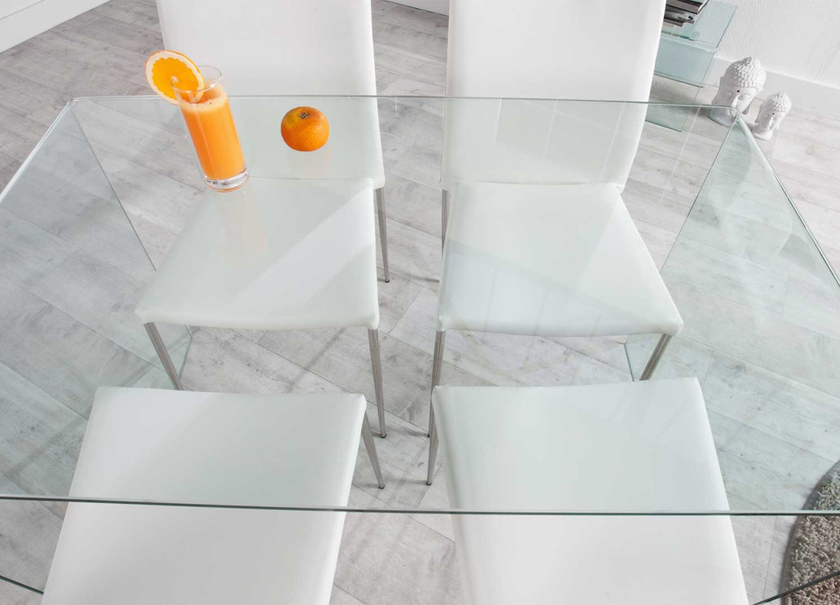 Bureau en verre trempé 120 cm