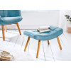 Fauteuil Scandinave design tissu bleu clair