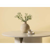Table à manger ronde en bois 140 cm coloris beige