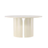 Table à manger ronde en bois 140 cm coloris beige