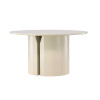 Table à manger ronde en bois 140 cm coloris beige