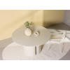 Table à manger ronde en bois 140 cm coloris beige
