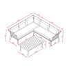 Salon de jardin d'angle avec table basse