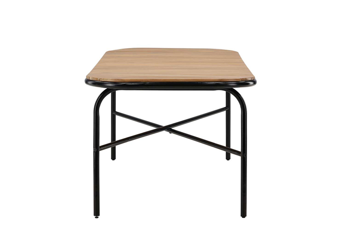Table de jardin bois et métal