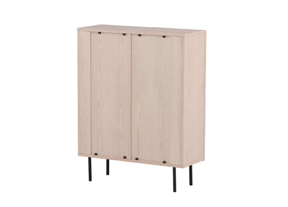 Buffet commode chêne blanchi et noir