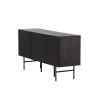 Buffet noir 150 cm façades rainurées