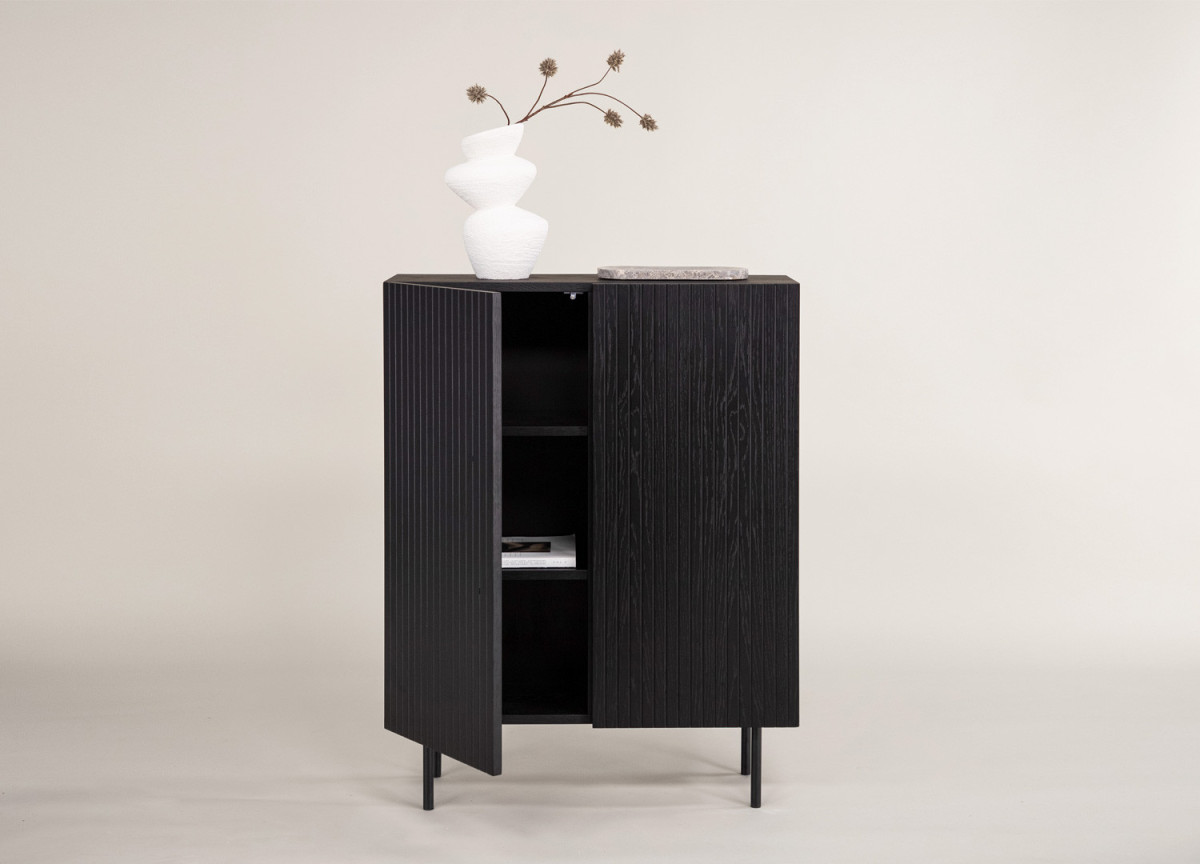 Commode moderne noir 80 cm