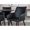 Fauteuils en simili noir