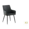 Fauteuils en simili noir