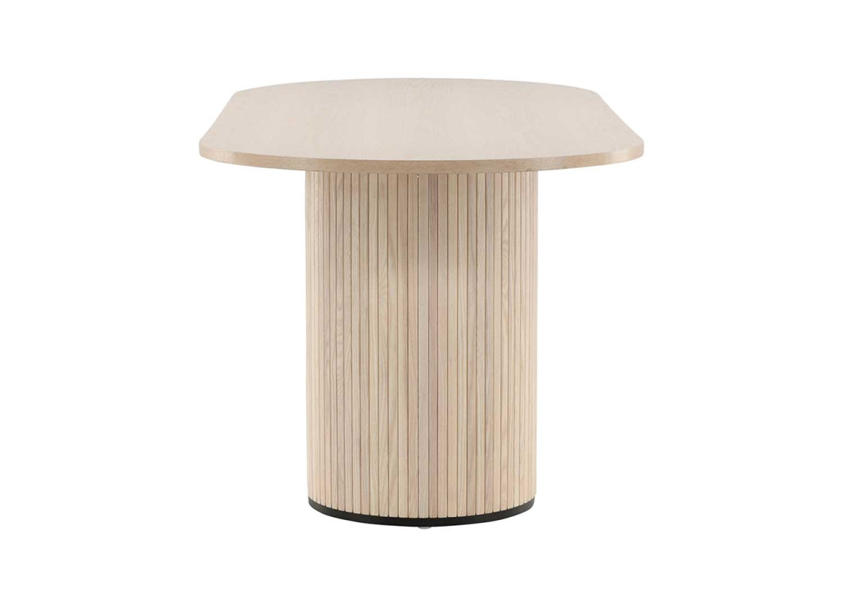 Table à manger moderne chêne blanchi