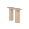 Console chêne blanchi et pieds cylindriques