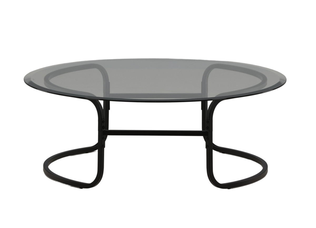 Table basse ronde en verre
