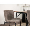 Chaises en tissu bouclé et métal noir