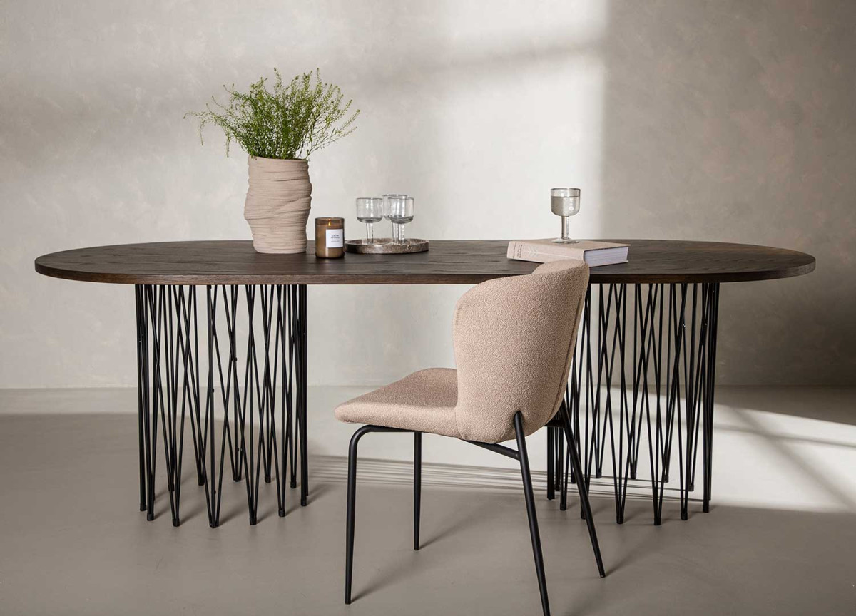 Table de repas ovale 220 cm