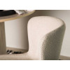 Chaises en tissu bouclé beige