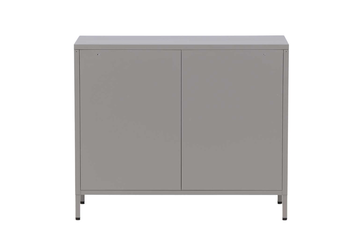 Meuble commode métal gris 90 cm