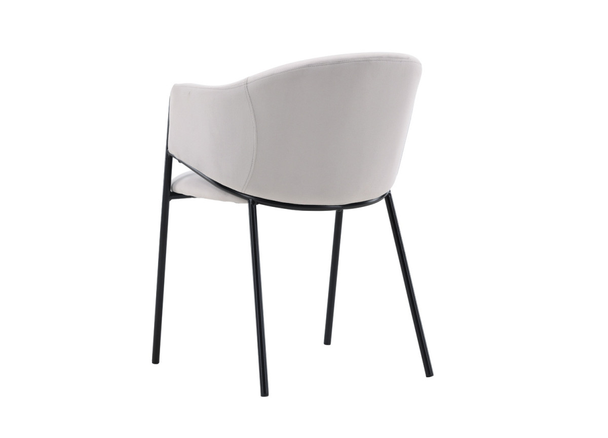 Fauteuils velours gris et métal noir