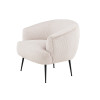 Fauteuil en velours côtelé beige