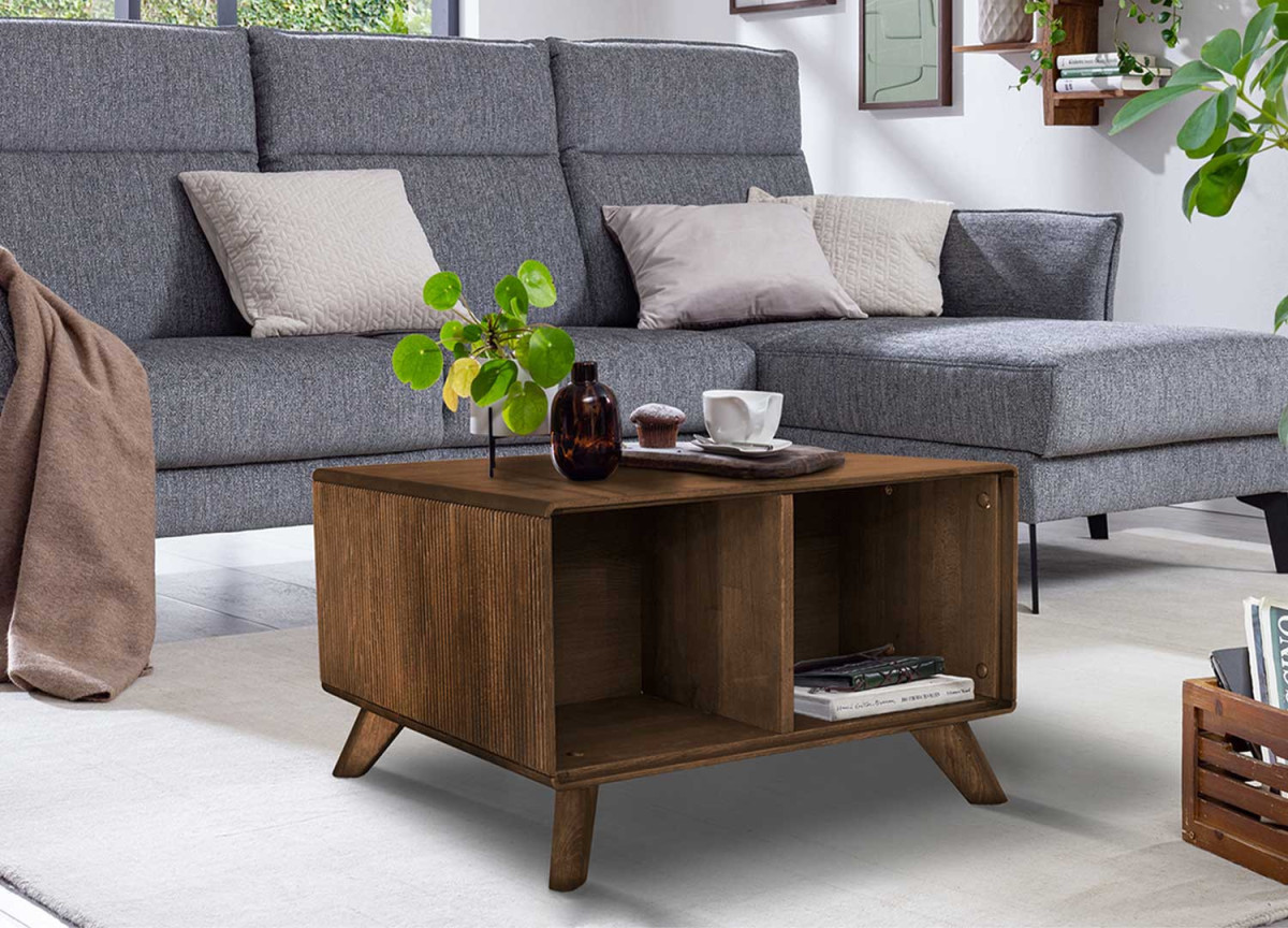 Table basse moderne carrée 70 cm