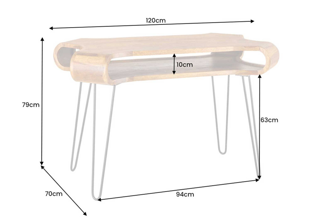 Bureau originale en bois de sesham