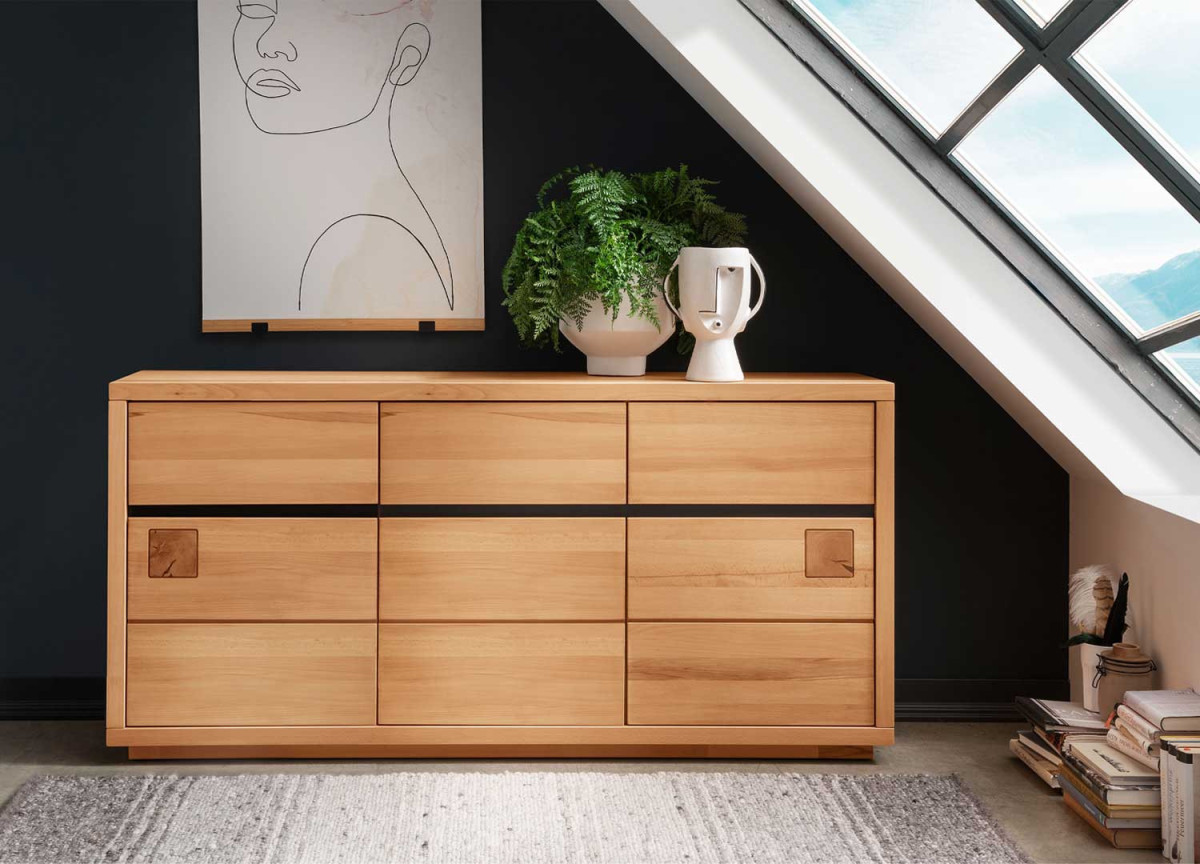 Buffet moderne en bois massif 175 cm