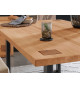 Table de repas en bois massif et métal