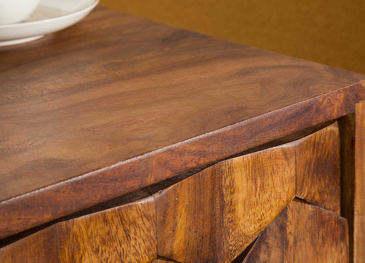 Table de Nuit ou Table d'Appoint Rétro en Shesham