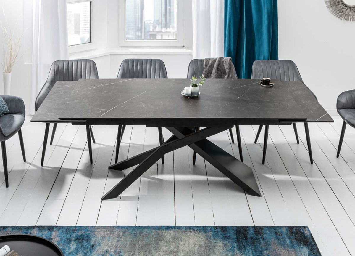 Table de repas extensible en céramique