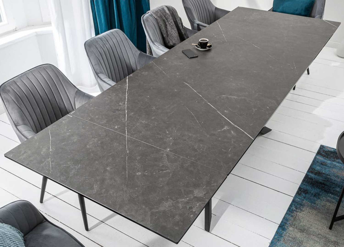 Table de repas extensible en céramique