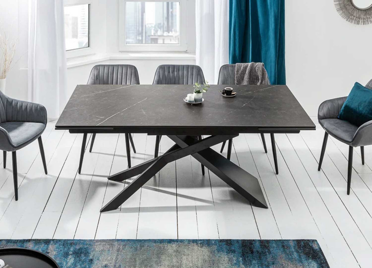 Table de repas extensible en céramique