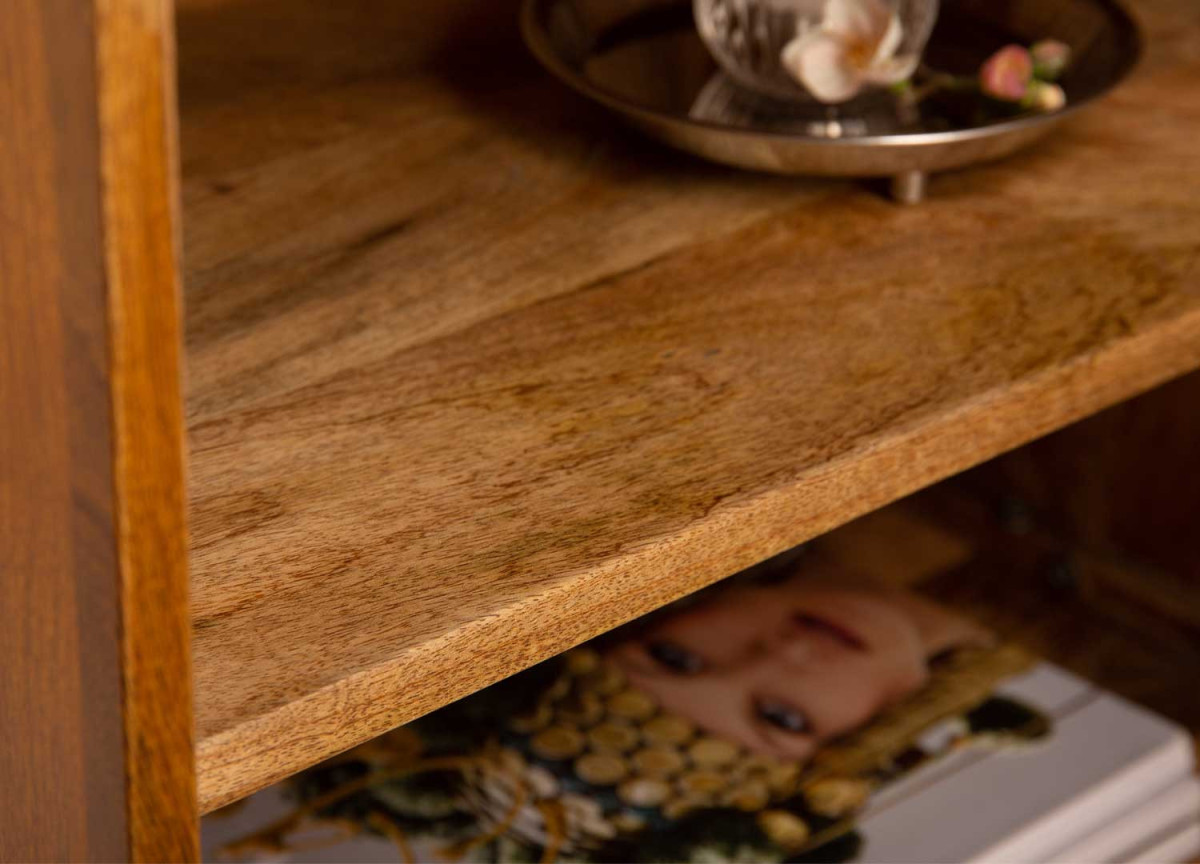 Table de Nuit en Bois Massif - 1 Porte