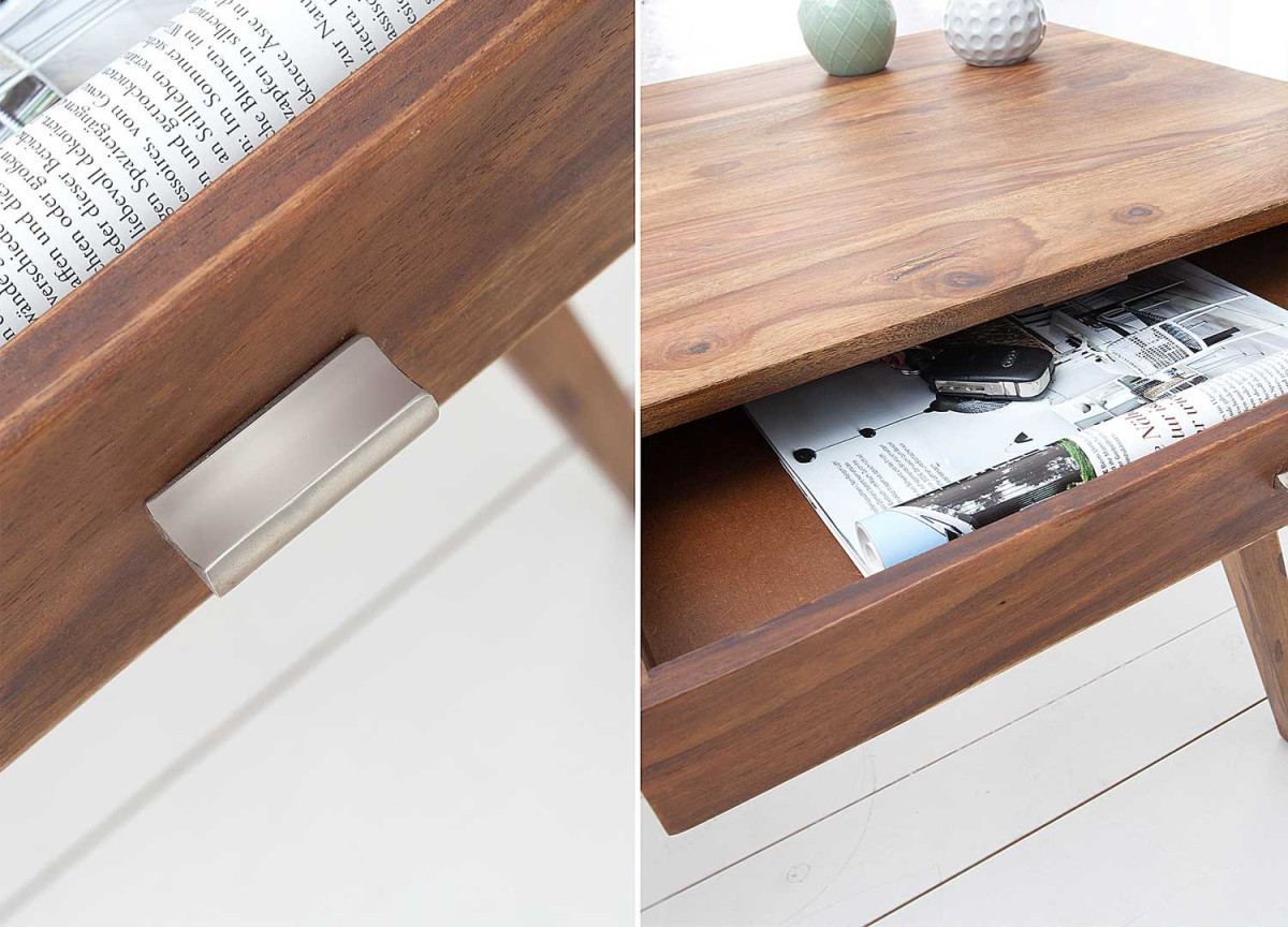 Bureau console en bois massif 120 cm