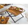 Table basse en bois et plateaux amovibles