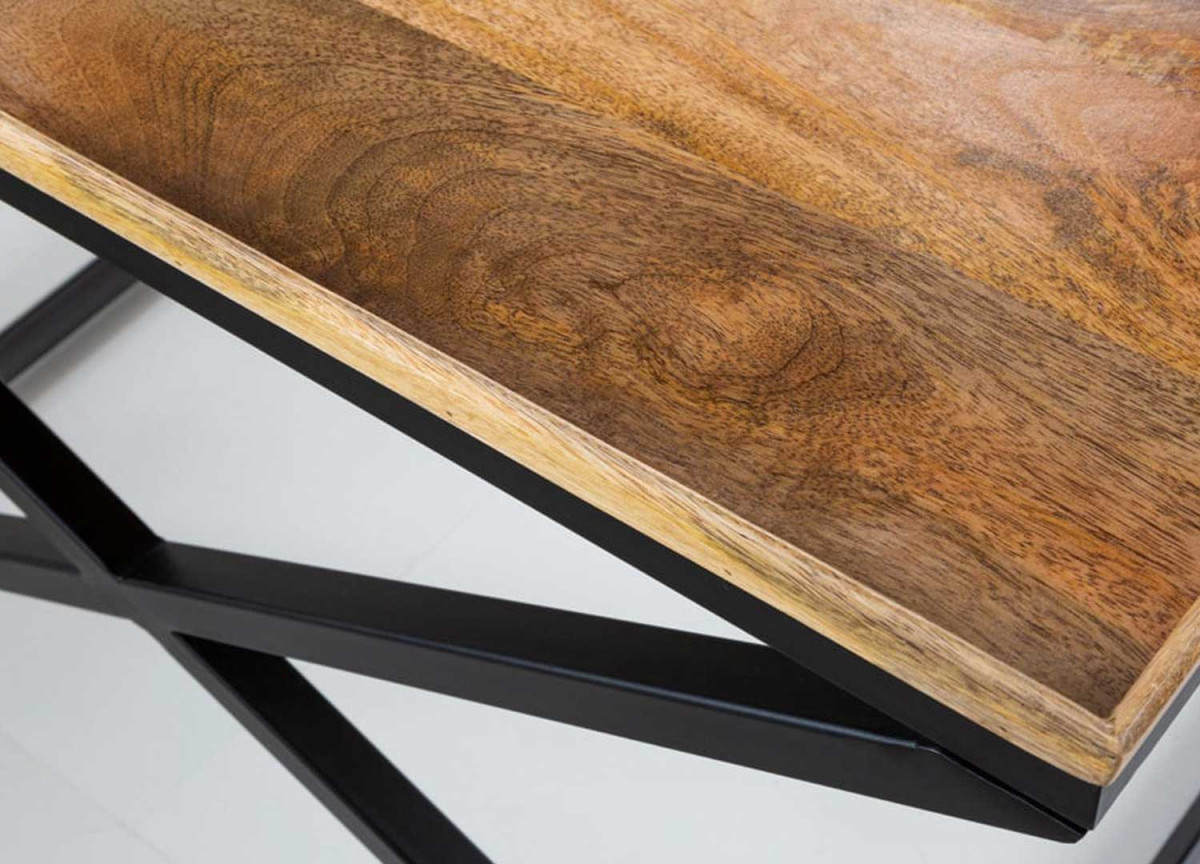 Table Basse en Bois et Plateaux Amovibles