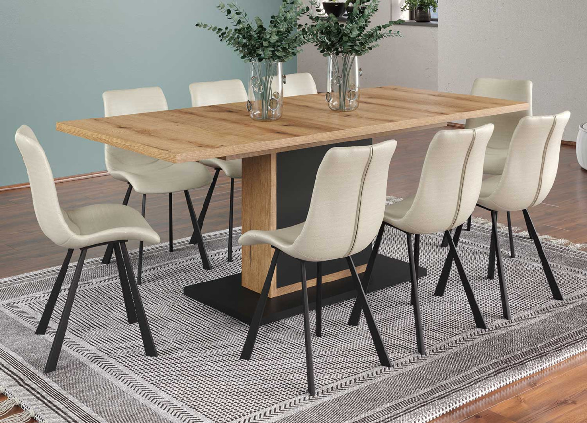 Table à manger extensible 160-200 cm