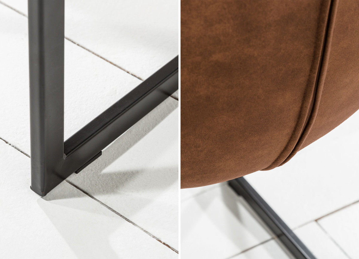 Chaises cantilever marron