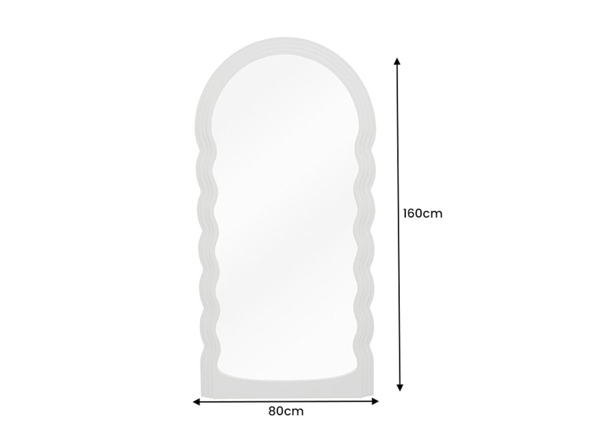 Miroir avec ondulations tendance 160 cm