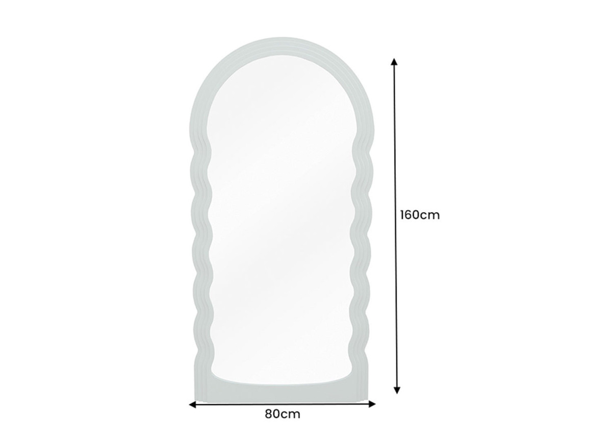 Miroir design vert sauge 160 cm