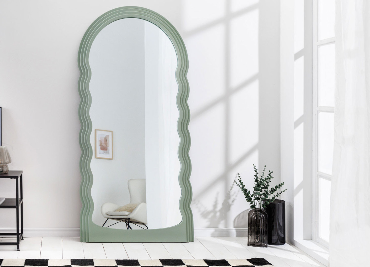 Miroir design vert sauge 160 cm