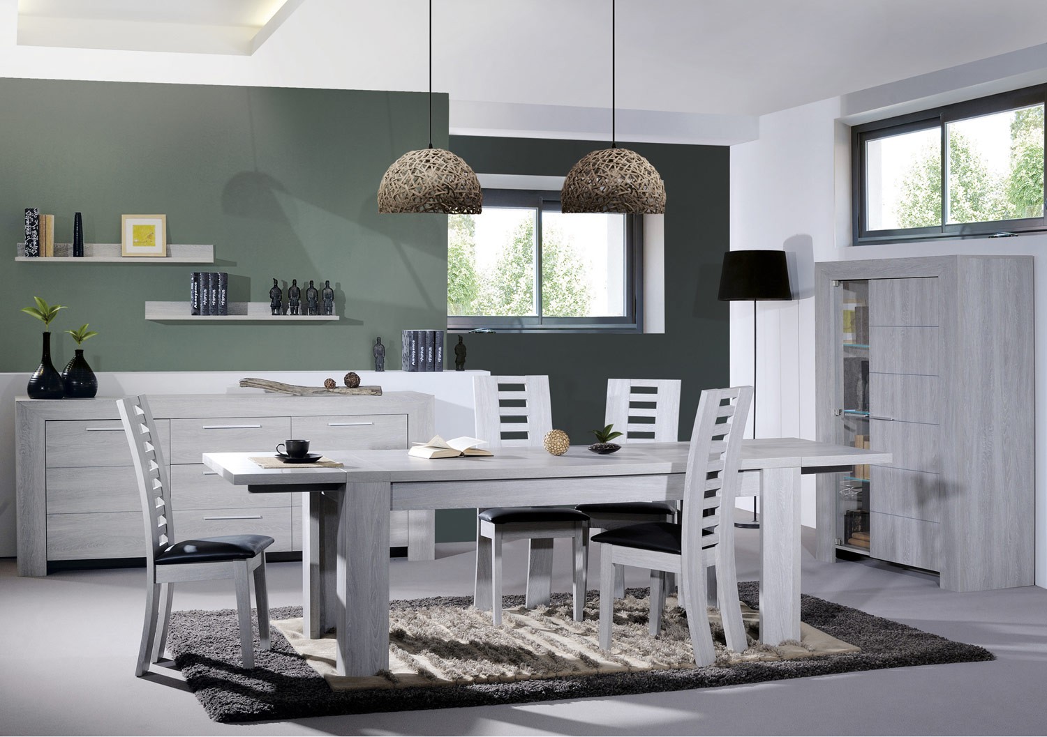 Salle A Manger Complete Chene Gris Clair Pour Salle A Manger